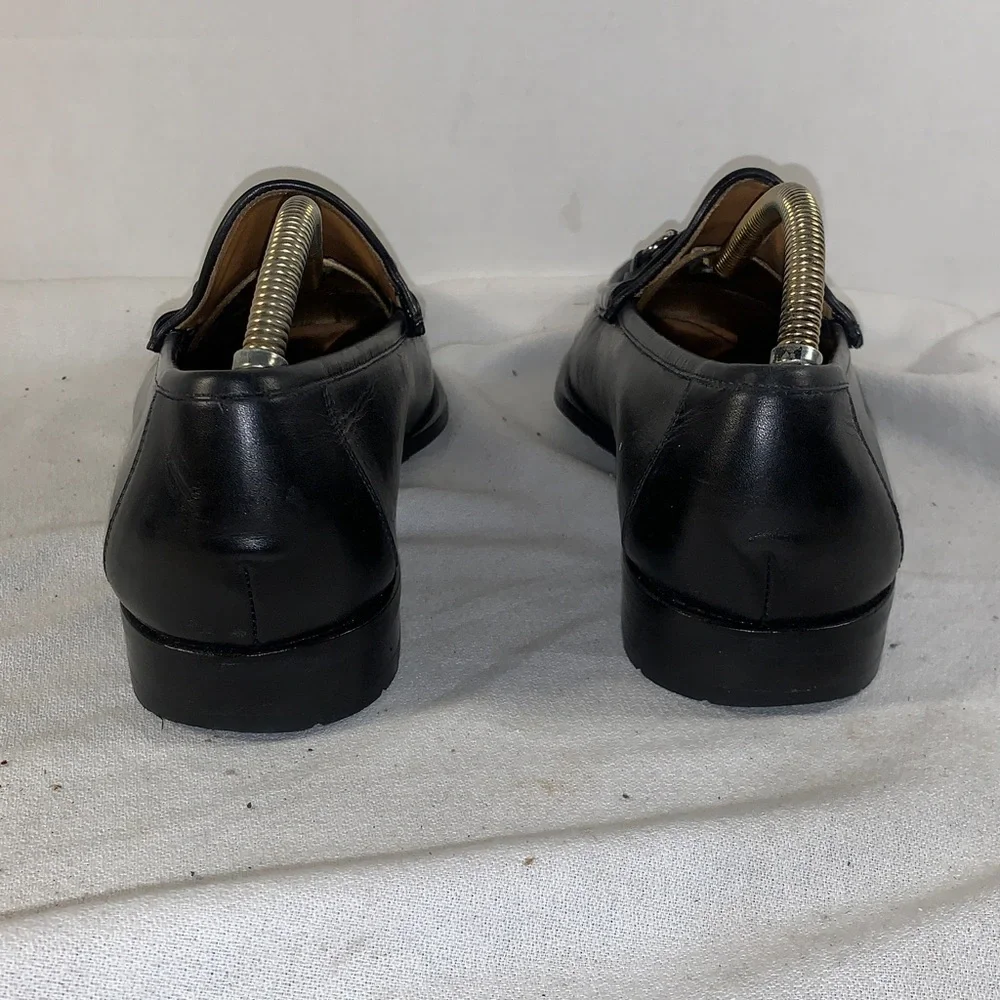 Allen Edmunds Men's Black Leather Bit Loafers